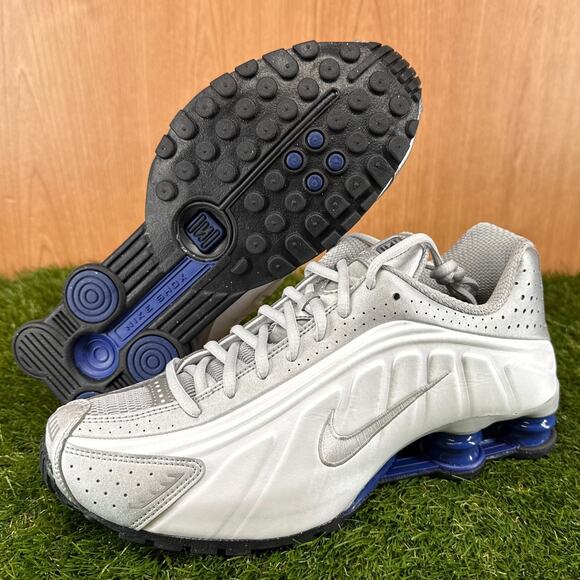 Nike Shox R4 Metallic Silver Deep Royal Blue Sneakers HQ1988-102 Men\'s Size 8 main image 7